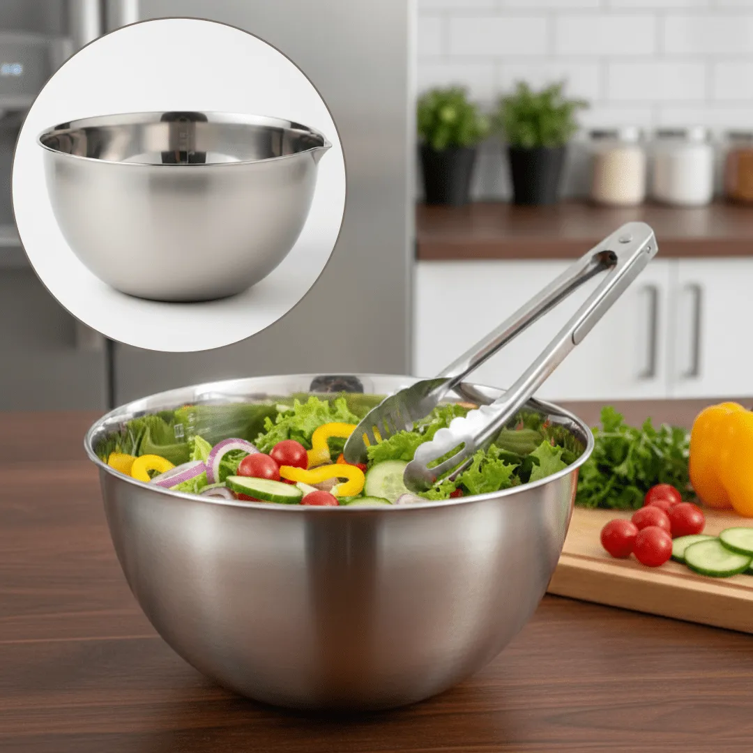 Bol mélangeur en acier inoxydable, robuste, parfait pour cuisson, pâtisserie et préparation des aliments