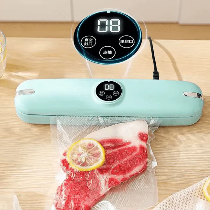 Appareil de mise sous vide alimentaire pour usage domestique, double voltage et fermeture hermétique