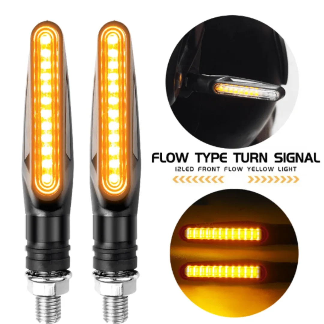 2x Clignotants LED 12 Ambre pour moto, scooter et quad