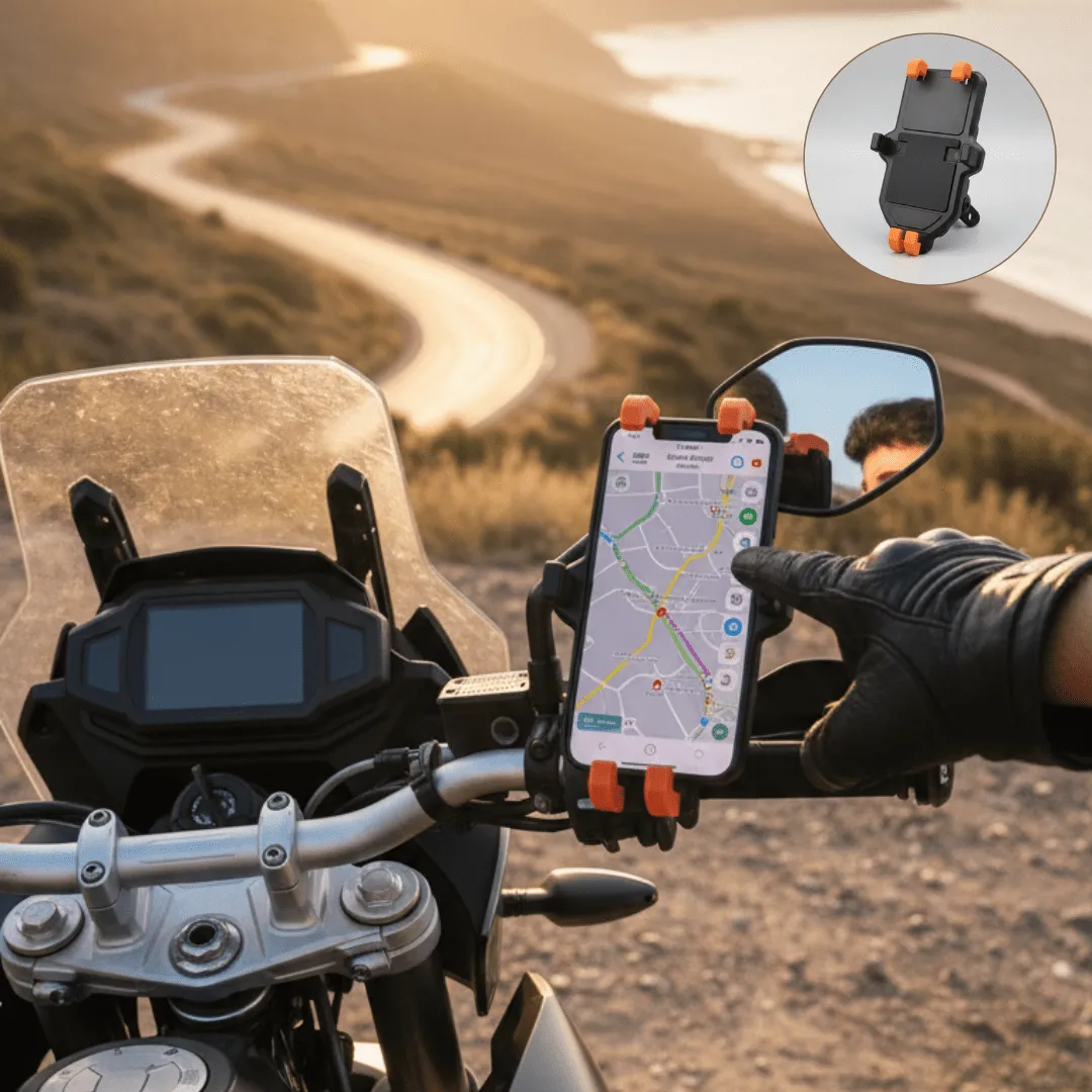 Support universel pour smartphone sur guidon de vélo et moto, maintien sécurisé