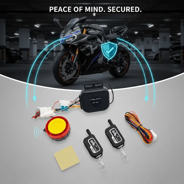 Alarme antivol multifonction pour moto et scooter avec démarrage à distance et commande Soft Touch