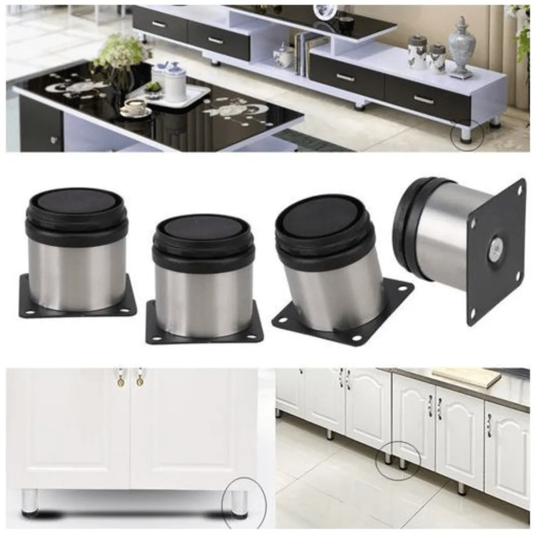 Pieds de meuble réglables 10 cm, adaptés pour armoires et tables