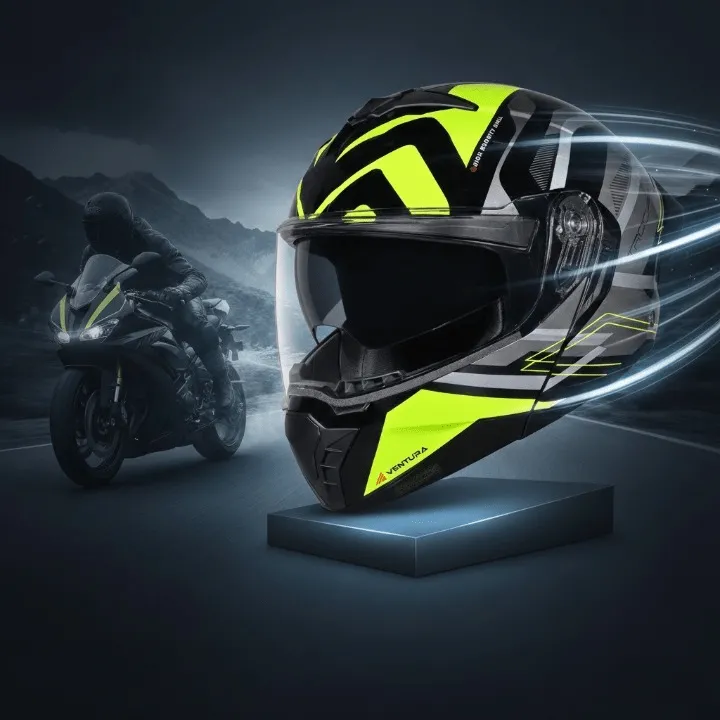 Casque de moto modulable avec double visière, homologué et sécurisé