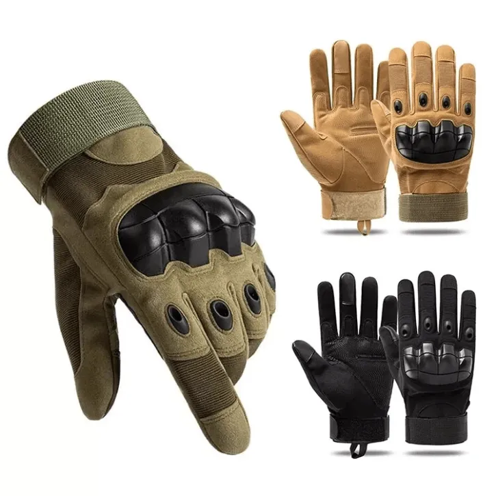 Gants tactiques hommes, antidérapants et compatibles écrans tactiles pour sport (colleur aléatoire)