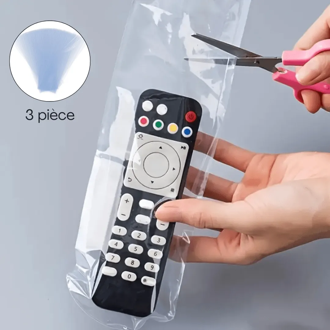 Ensemble de 3 sacs thermorétractables transparents et étanches pour protéger les télécommandes
