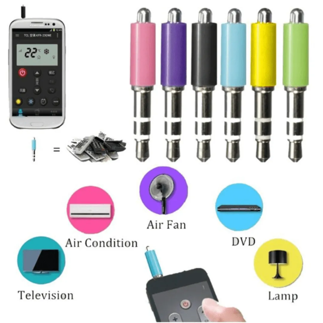 Télécommande universelle IR 3,5 mm pour appareils électroménagers et mobiles (colleur aléatoire)