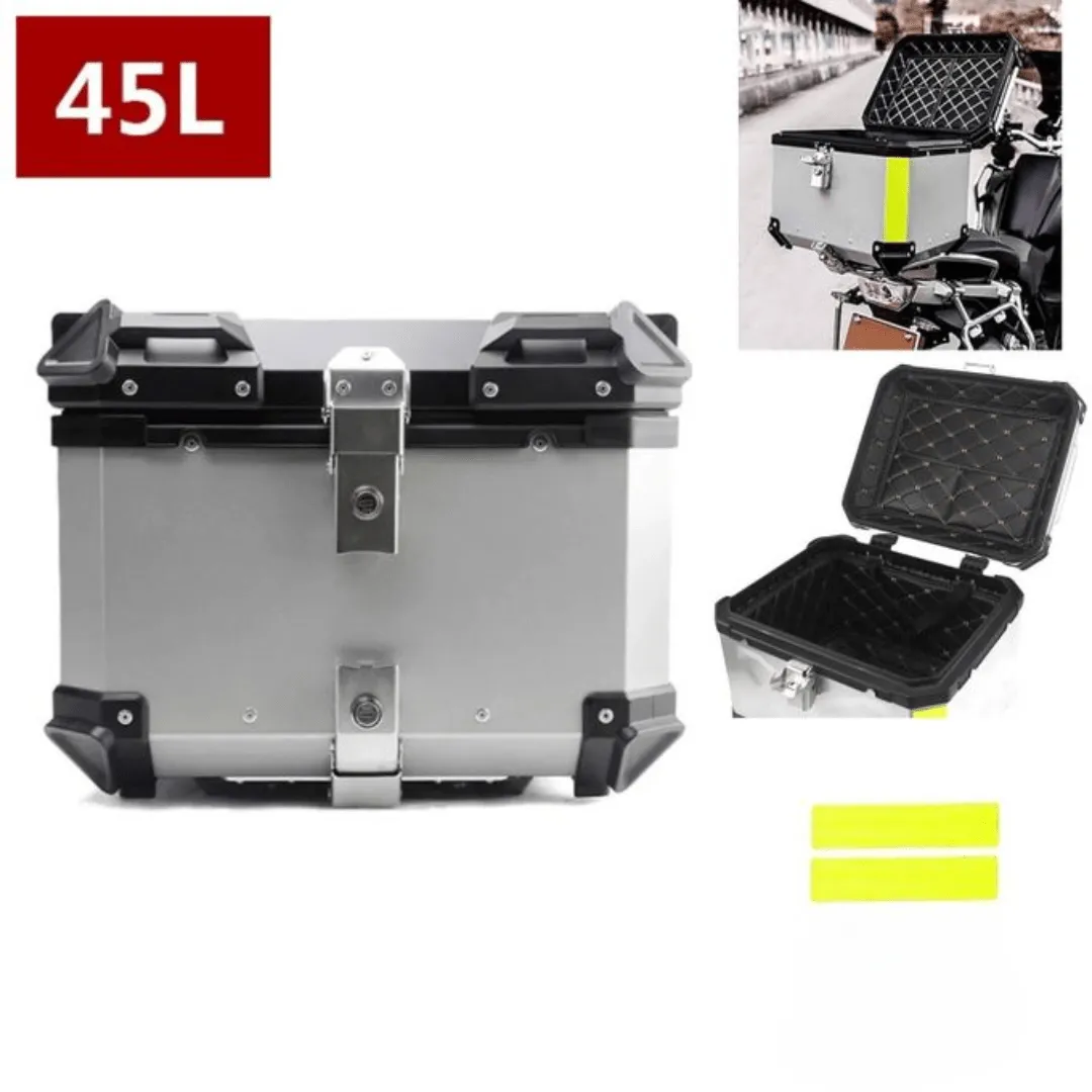 Top Case Moto 45 L, valise de rangement et boîte à bagages pour motocyclette