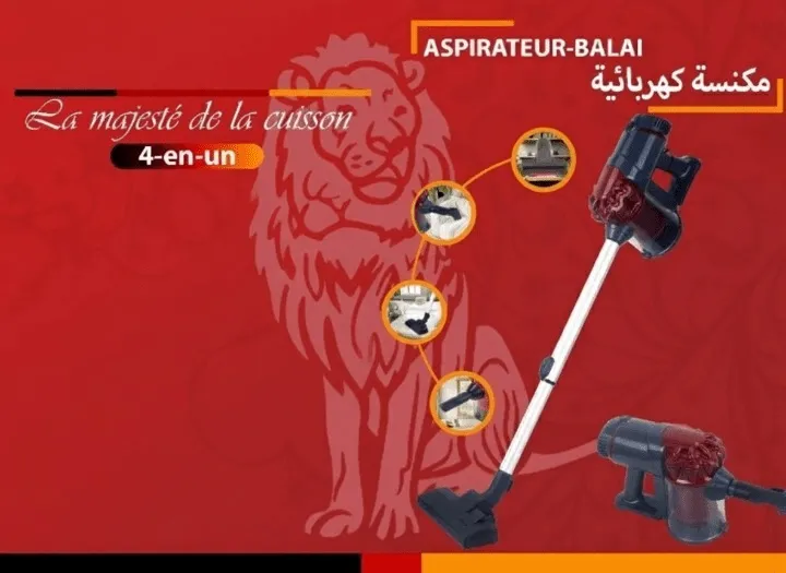 Aspirateur à main portable 4-en-1 pour nettoyage des sols, meubles et voiture