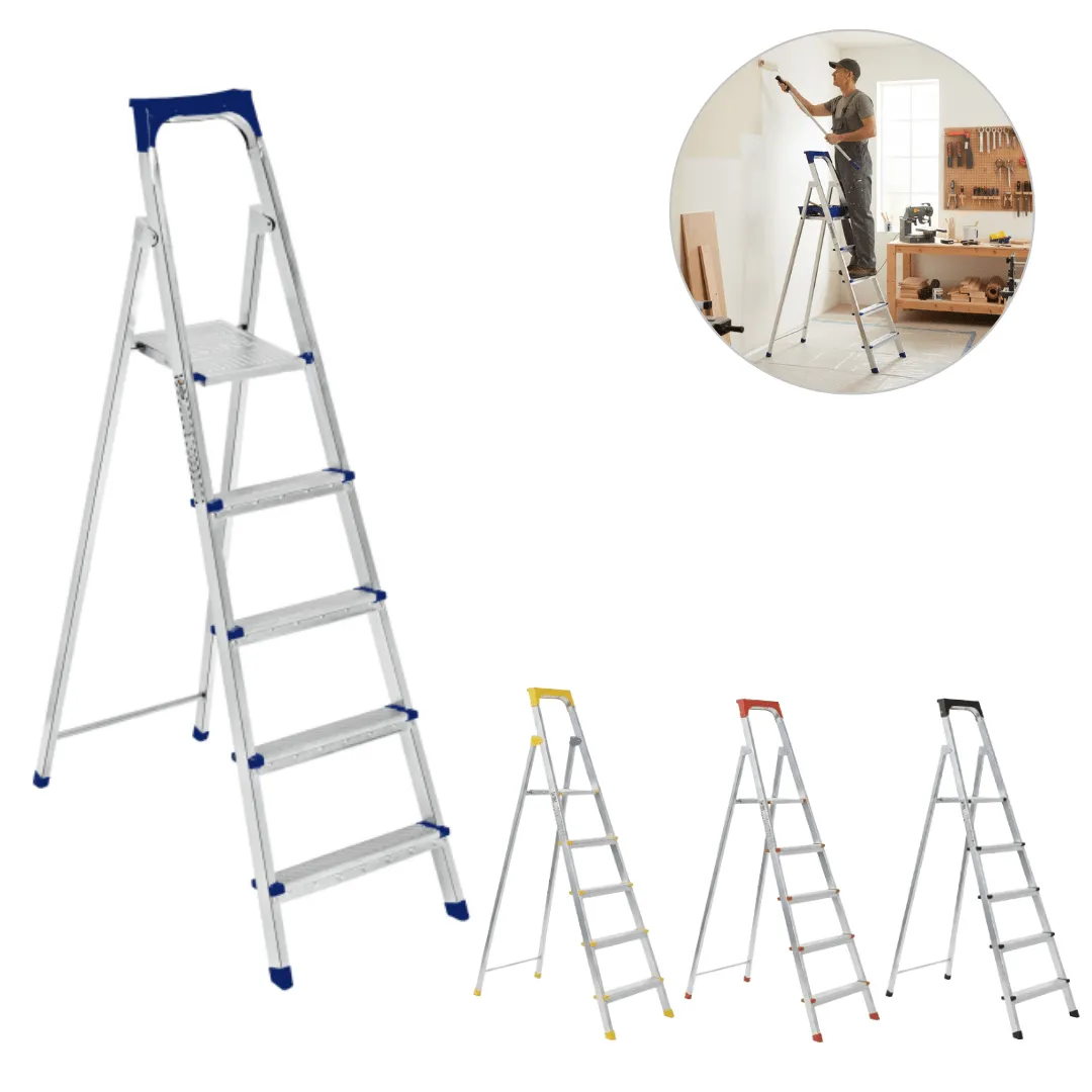 Escabeau Échelle à 5 marches pour usage domestique et professionnel (colleur aléatoire)