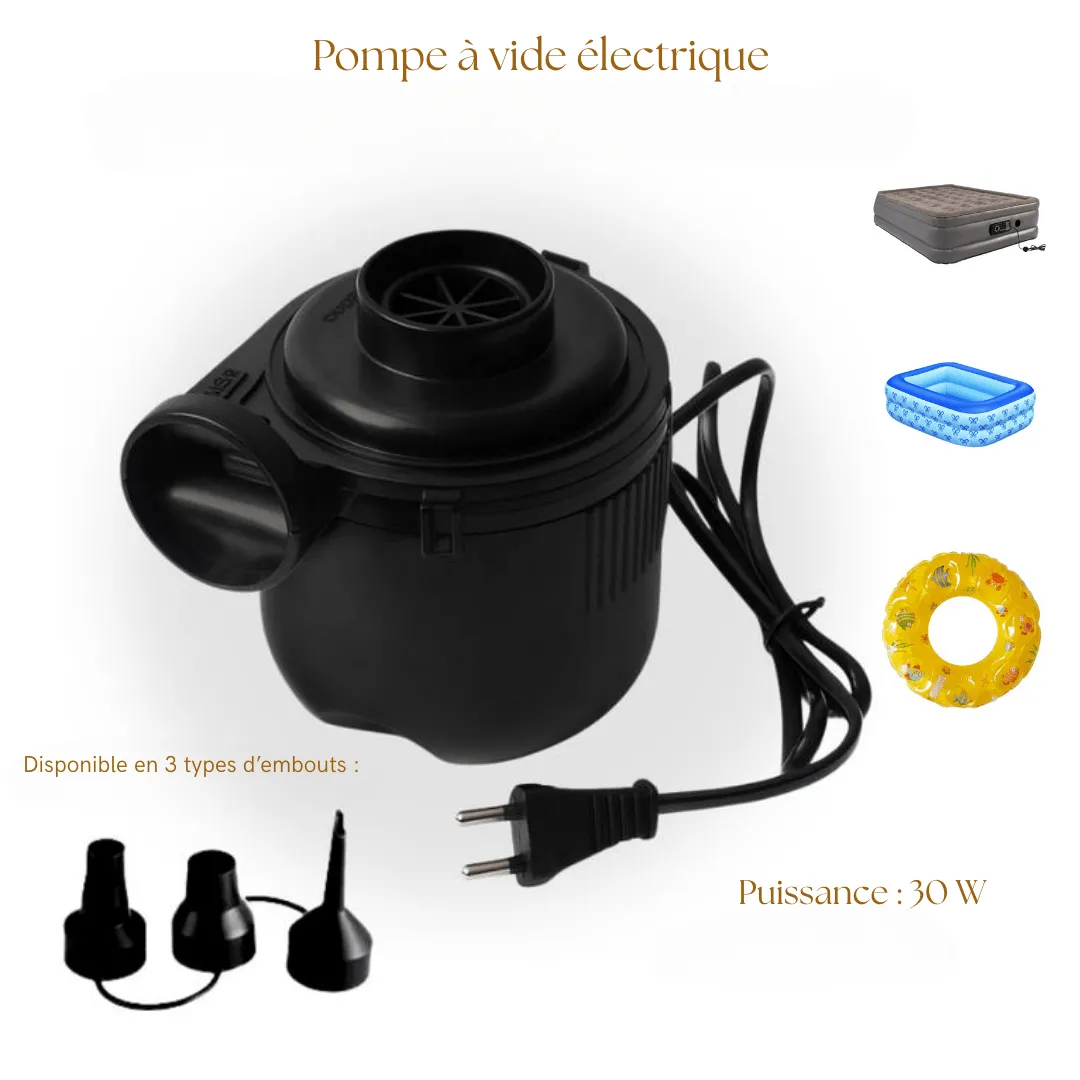Pompe à air électrique portable 2 en 1 pour gonflage et dégonflage
