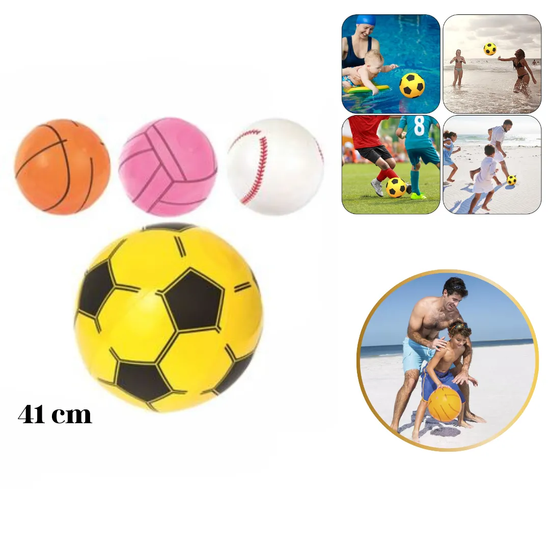 Ballons de beach-volley gonflables 41 cm, réutilisables pour mer, piscine et fêtes (colleur désigne aléatoire)