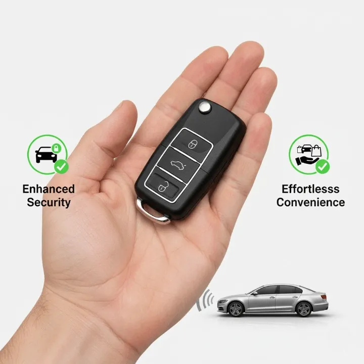 Housse de protection pour clé voiture 3 boutons, compatible VW Passat, Fox, Up, Jetta, Skoda Fabia, Octavia, Seat Ibiza et Leon