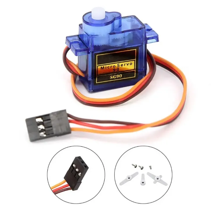 Micro Servo Motor 9G Compatible avec SG90, Servomoteur pour RC Robot Hélicoptère/Avion/Bateau/Voiture/Véhicule Commande avec Câble,180° Mini Servomoteur Compatible avec Arduinoet et Raspberry Pi