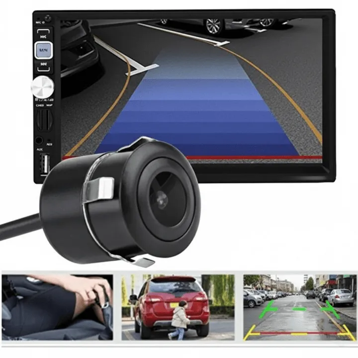 Caméra de recul HD avec 8 LED – vision nocturne, étanche, pour stationnement arrière