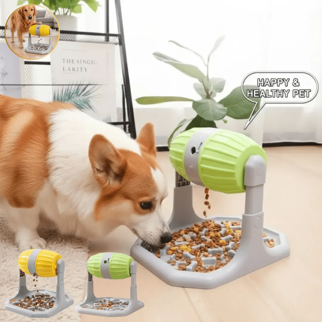 Jouet distributeur de nourriture interactif pour chat et chien – divertissement et alimentation combinés (colleur aléatoire)