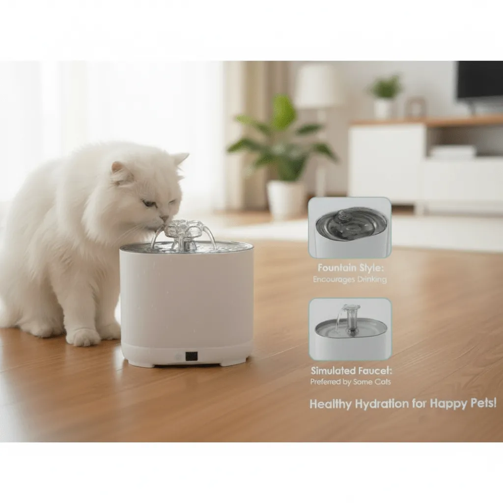 Distributeur d’eau automatique sans fil pour chat et chiens animaux – rechargeable et intelligent