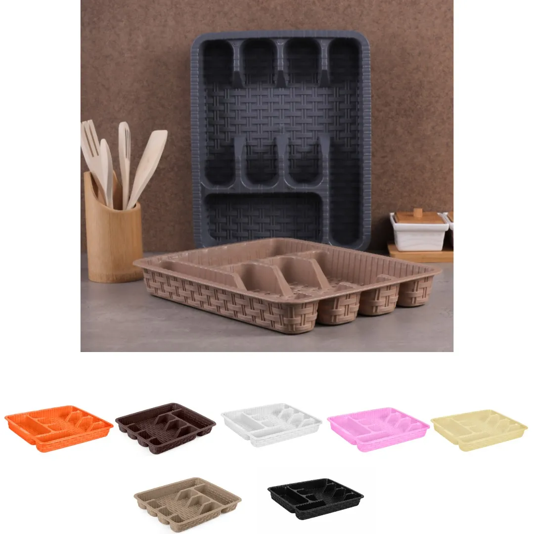 Rangement de tiroir pour couverts – Organisation pratique des ustensiles (colleur aléatoire)