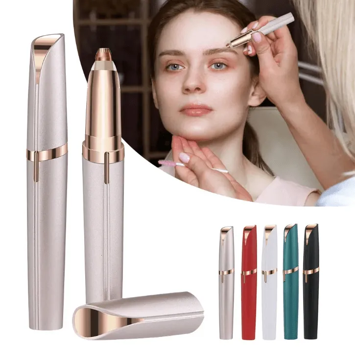 Rasoir électrique portable pour sourcils – Épilation douce et indolore pour femmes (colleur aléatoire)