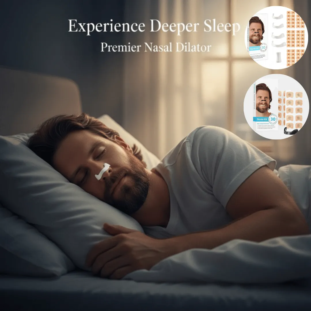 Kit de bandelettes nasales anti-ronflement avec étui – Améliore la respiration et le sommeil (colleur aléatoire)