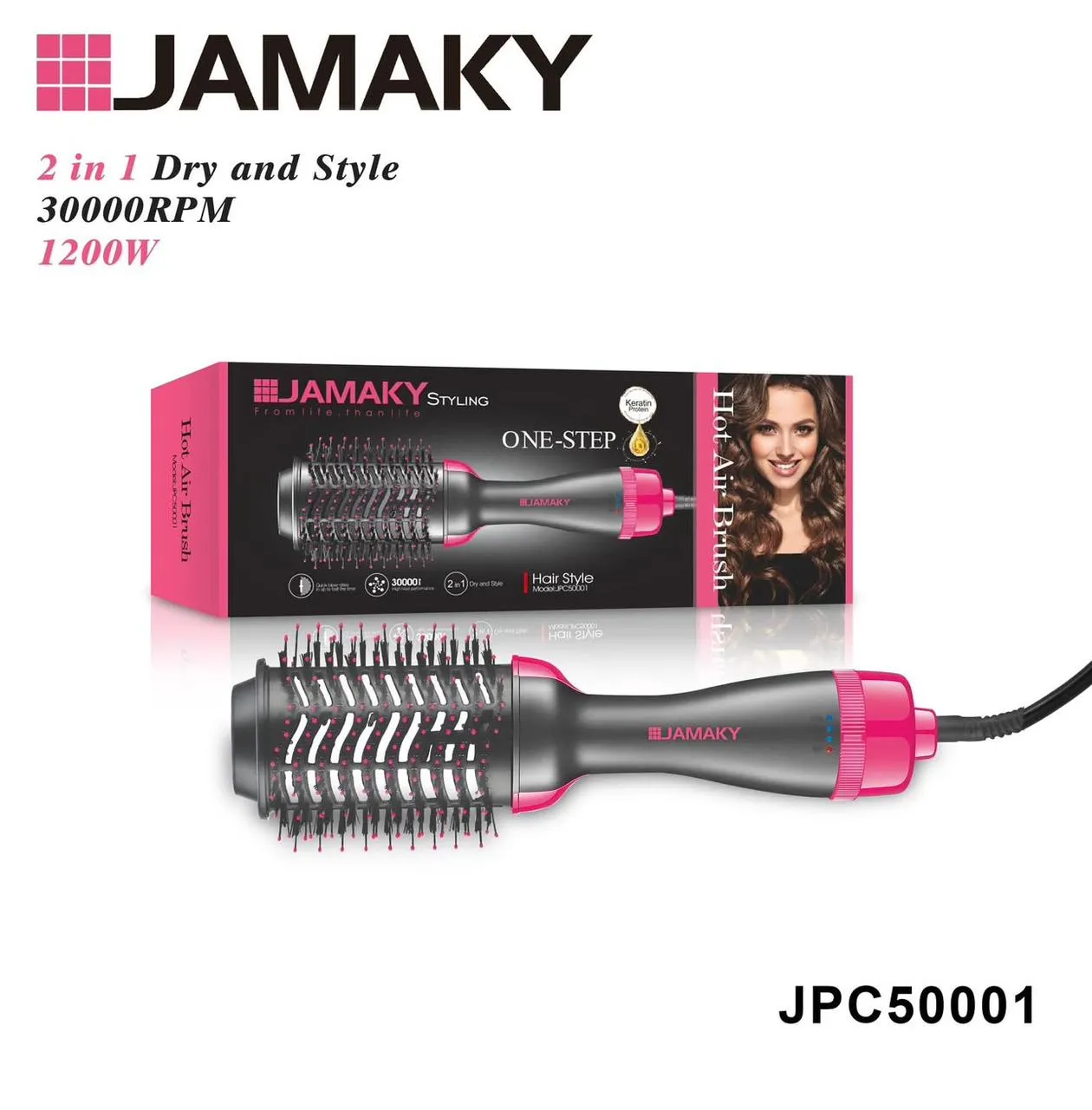 Brosse professionnelle pour cheveux – Application de kératine et protéines