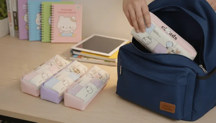 Trousse scolaire polyvalente – Utile et adorable pour enfants (colleur aléatoire)