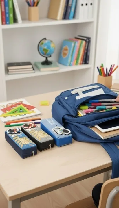Trousse scolaire polyvalente – Pratique et adorable pour enfants (colleur aléatoire)