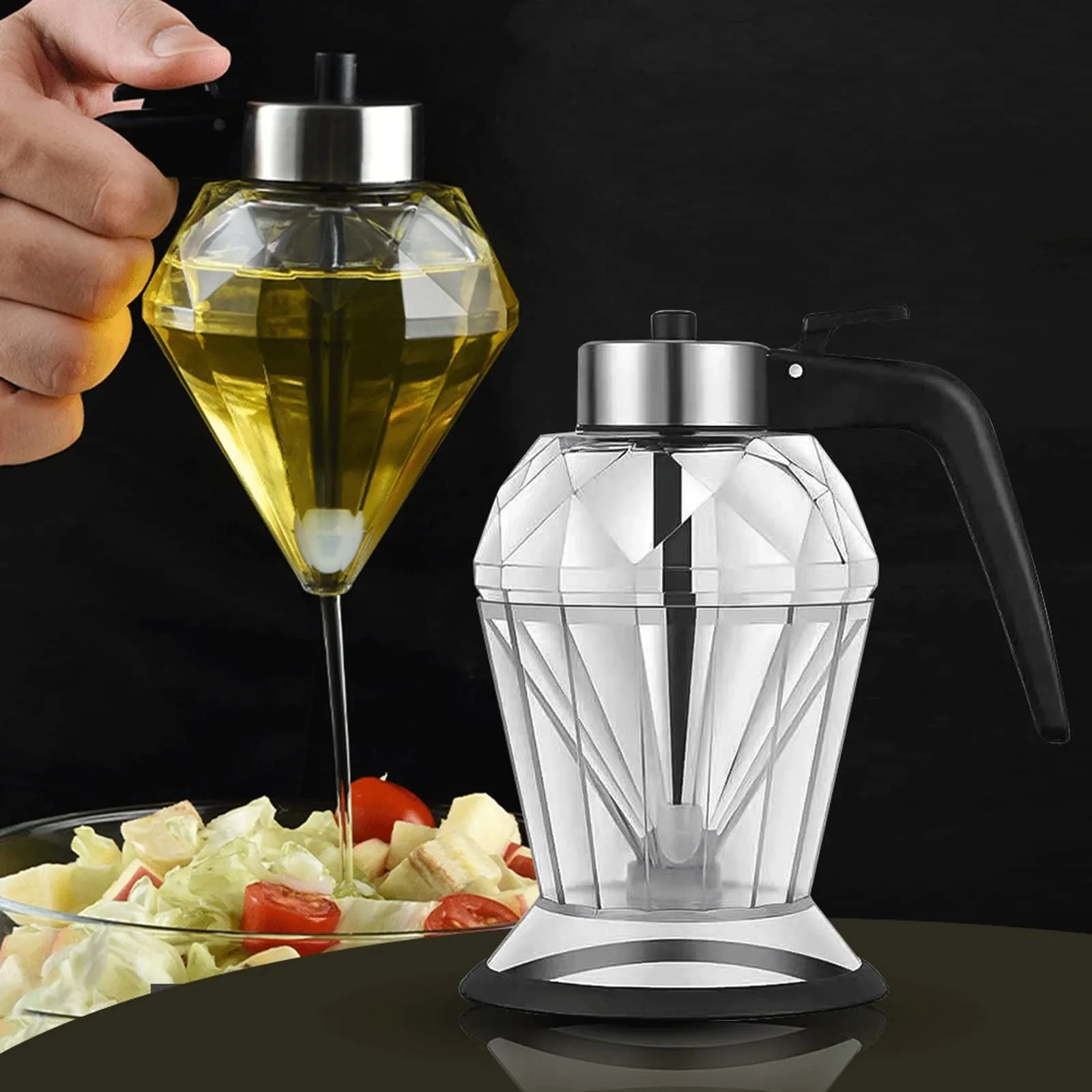 Bouteille verseuse en verre anti-goutte – Parfaite pour huile, miel et assaisonnements