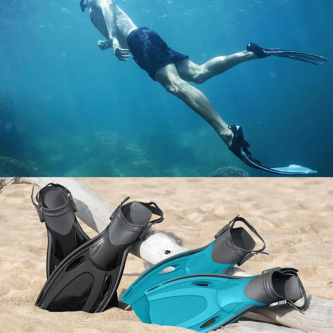 Palmes de natation robustes et efficaces pour l’entraînement – Taille L-XL (colleur aléatoire)