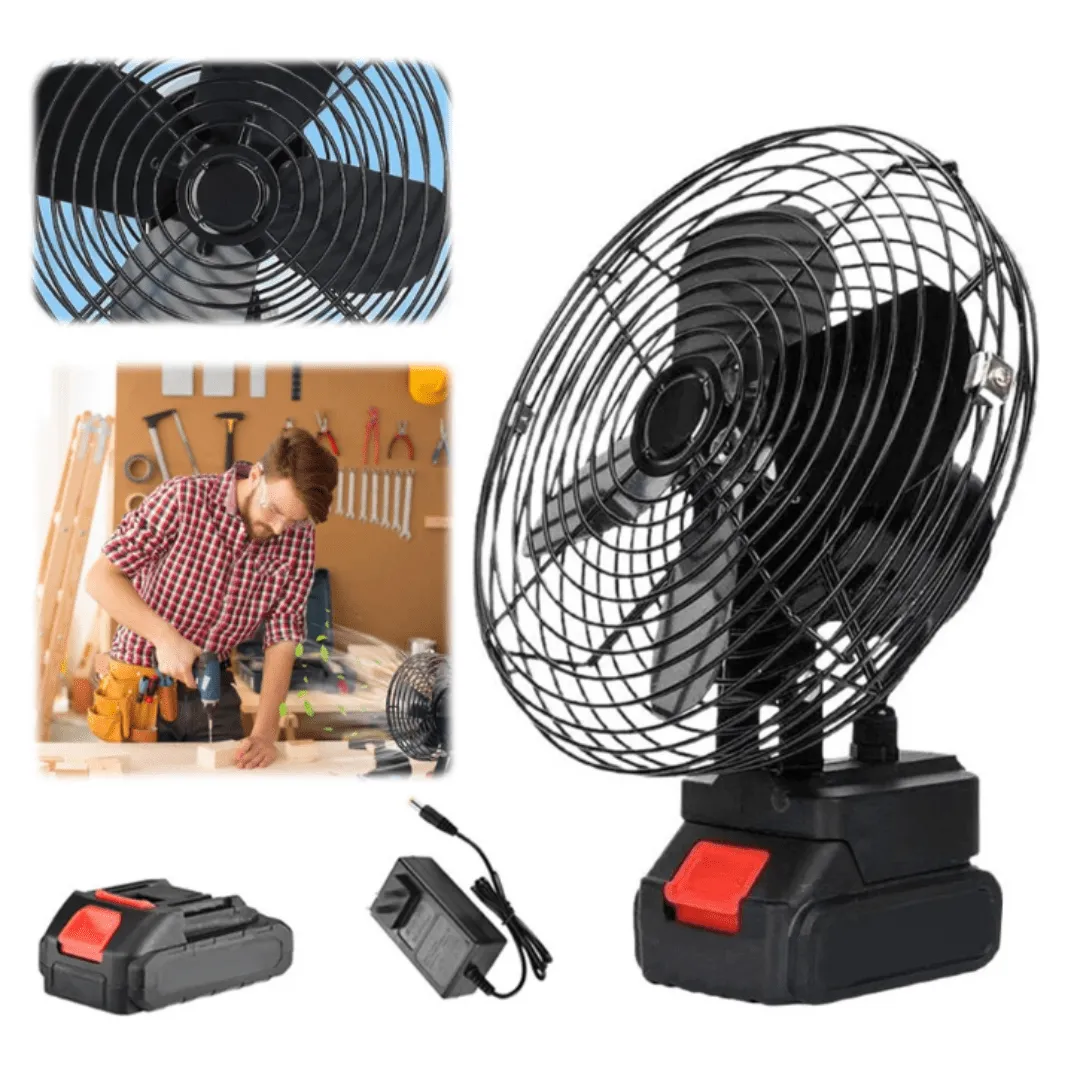 Ventilateur rechargeable sans fil 8" – Idéal pour bureau, maison et plein air.