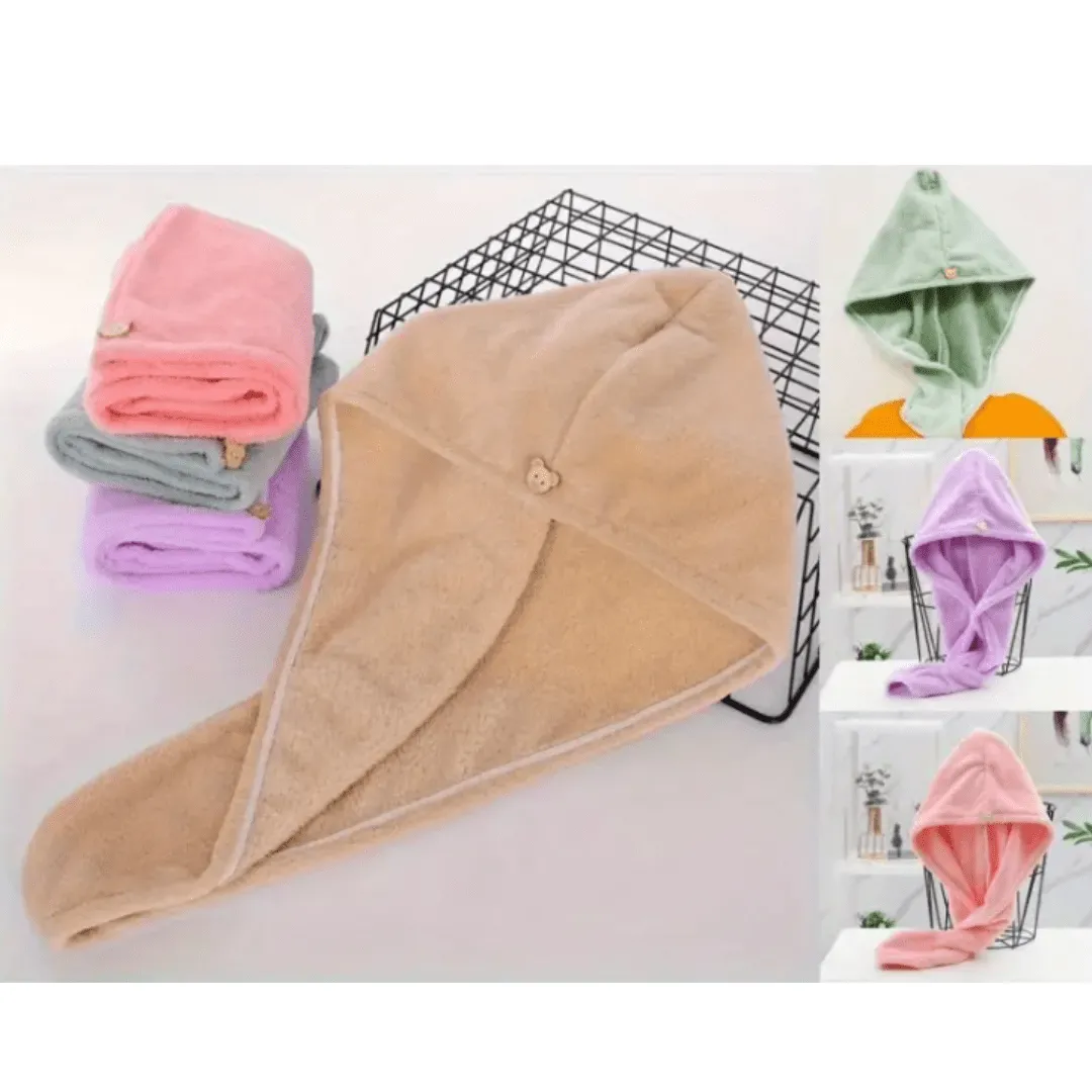 Douceur et style sous la douche – Bonnet de bain élégant pour femmes (colleur aléatoire)