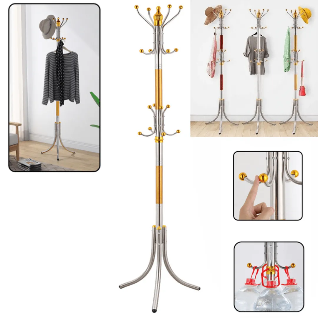 Porte-manteaux à 16 crochets, solide et élégant, pour vêtements et accessoires (colleur aléatoire)