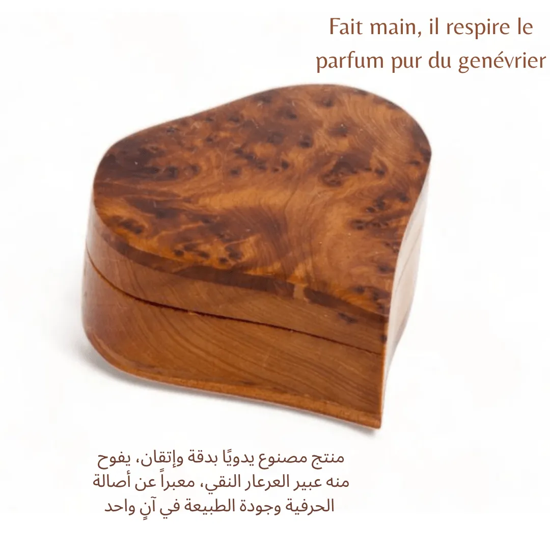 Coffret à bijoux en bois fait main en loupe de thuya, organiseur élégant pour bijoux