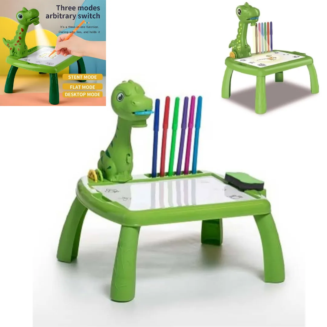 Projecteur de dessin Dino pour enfants avec 12 motifs colorés
