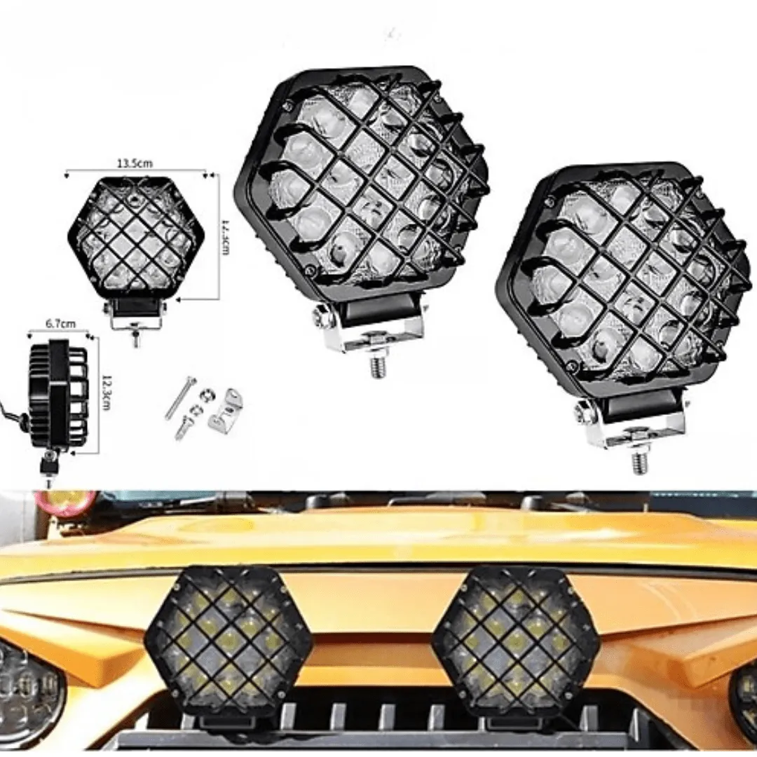 1 pièce – Projecteur LED 48W étanche, faisceau concentré, idéal pour voiture, camion, bateau et 4x4.