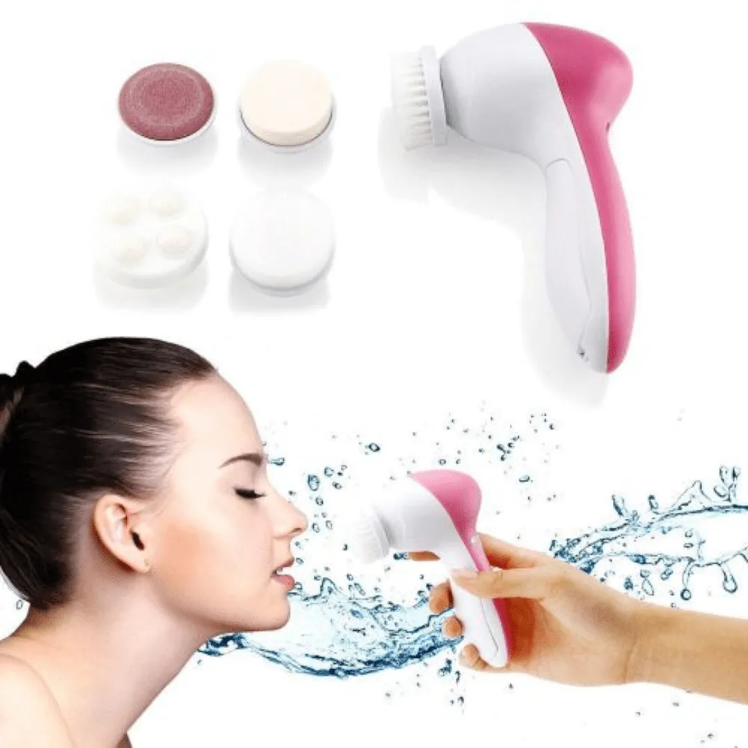 Brosse faciale électrique nettoyante 5-en-1