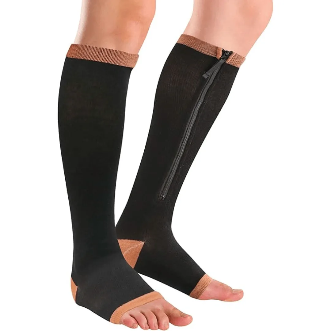 Lot de 2 paires de chaussettes de contention unisexe – Pour le confort et une meilleure circulation sanguine.