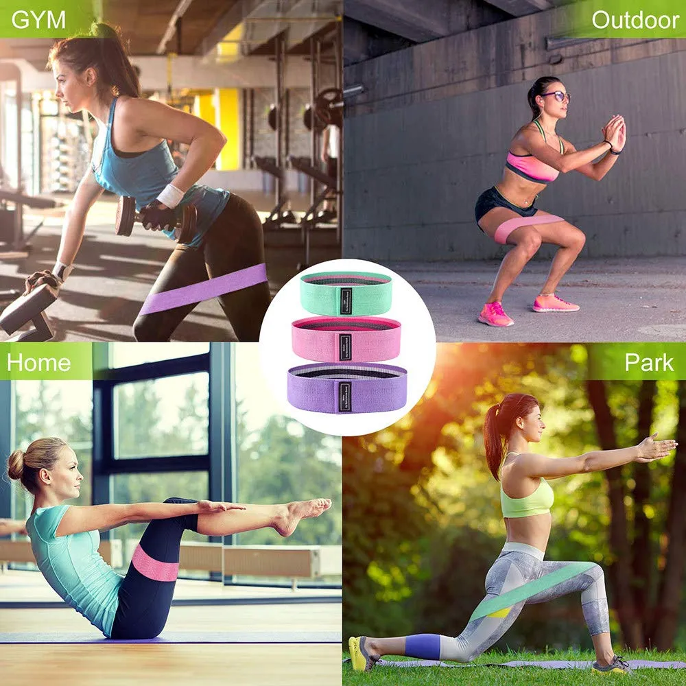 Kit de 3 bandes de résistance pour entraînement, 3 niveaux pour CrossFit, yoga, muscles fessiers