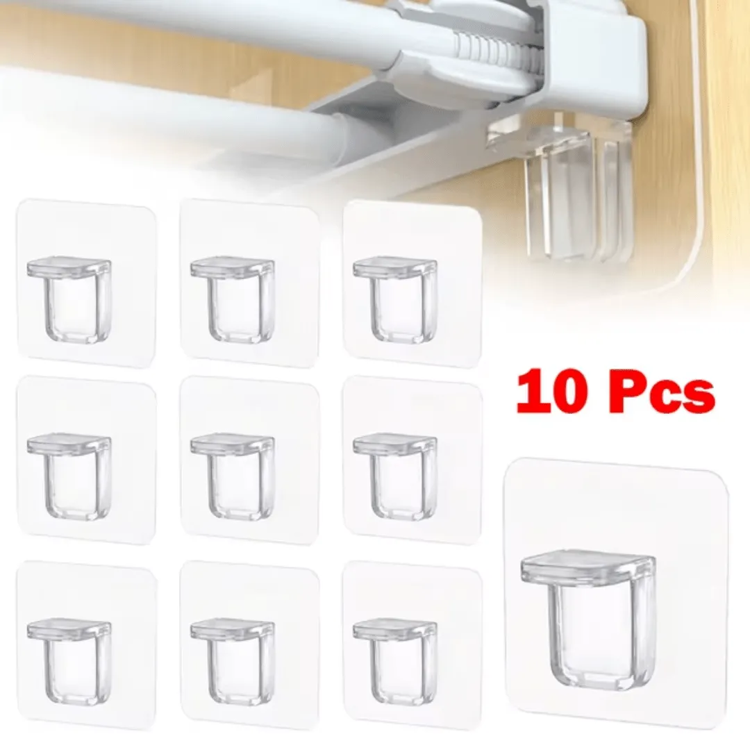 10 Crochets adhésifs sans clou avec support pour cloison sans couture, fixations pratiques pour organisation.