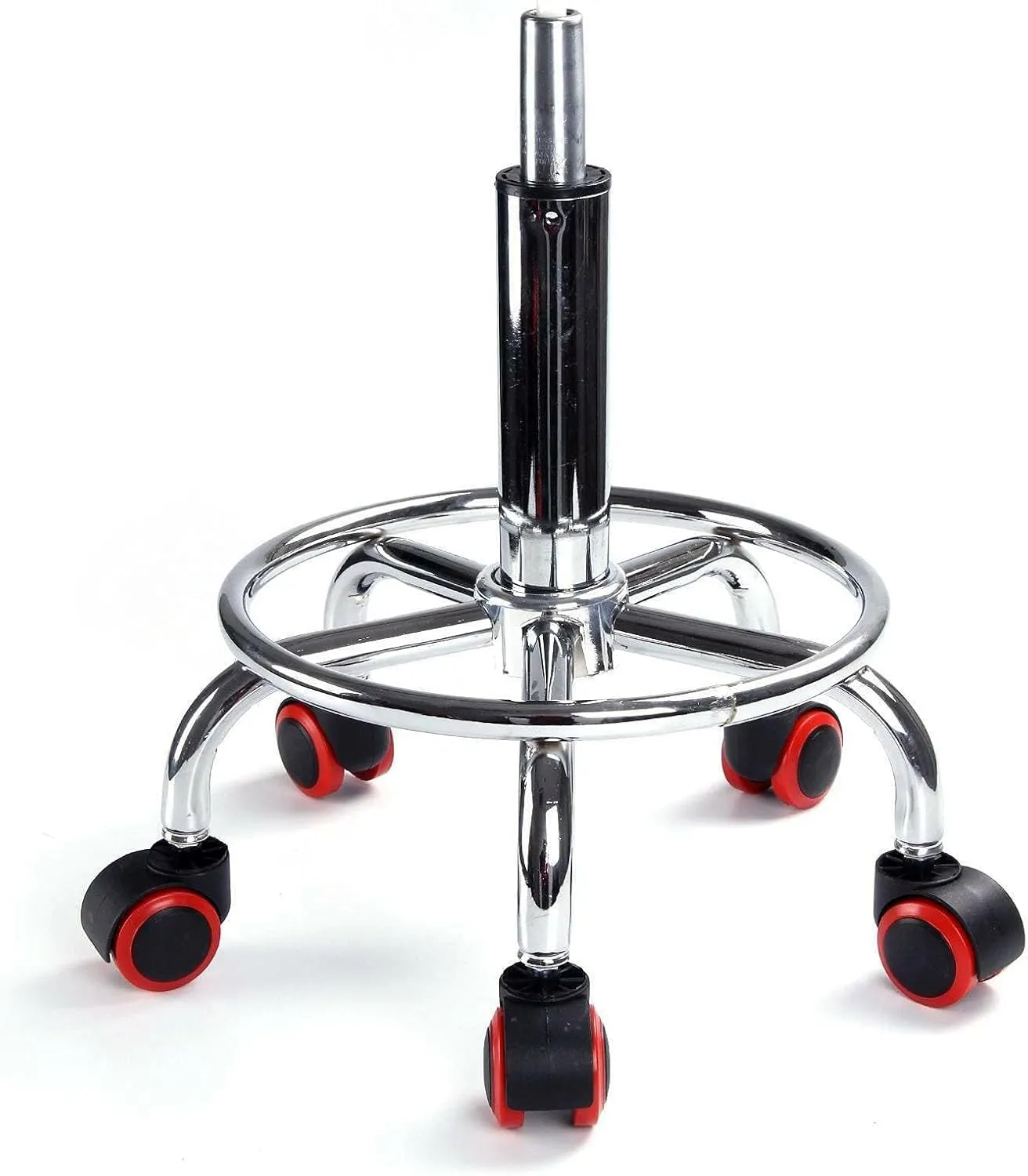 Roulettes en Caoutchouc Rouge 50 mm avec Axe 11 mm – Idéales pour Sols Protégés