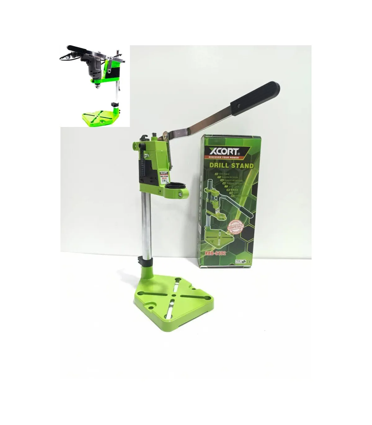 Support de perçage robuste et polyvalent pour perceuses électriques portables, X-Court modèle XAD-6102