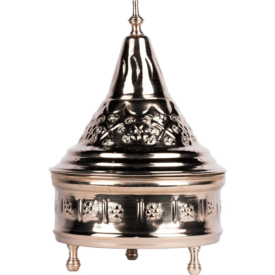 Plat marocain Tagine avec couverture plaqué argent