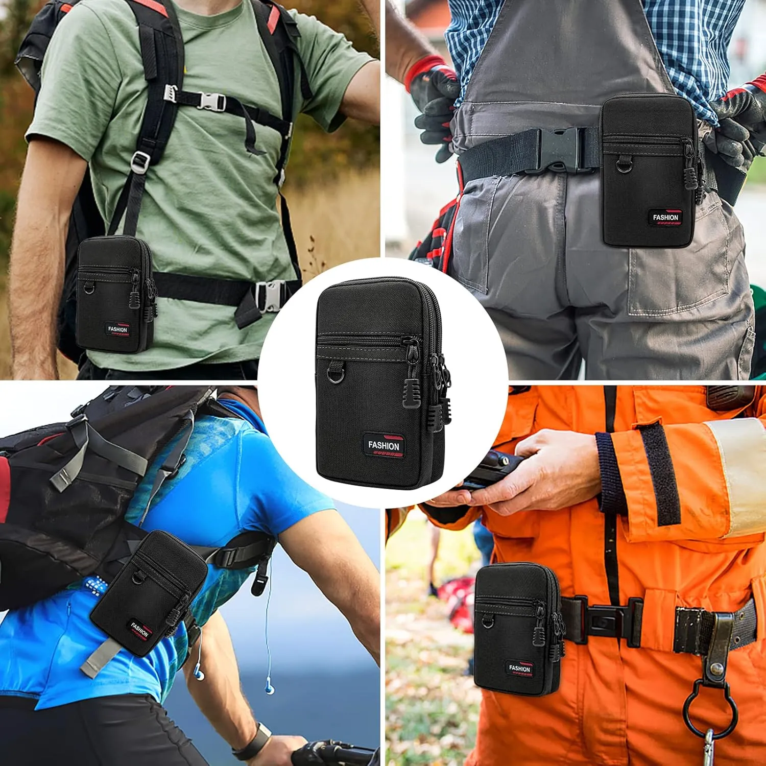 Pochette tactique pour téléphone et accessoires, porte-cartes pour homme et femme