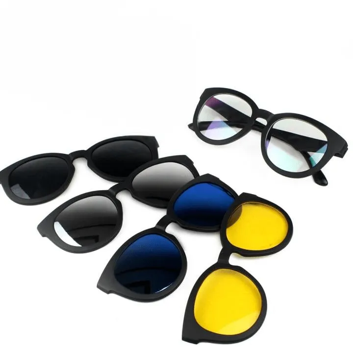 Lunettes 5 en 1 Magic Vision – Protection Solaire, Vision Nocturne et Conduite