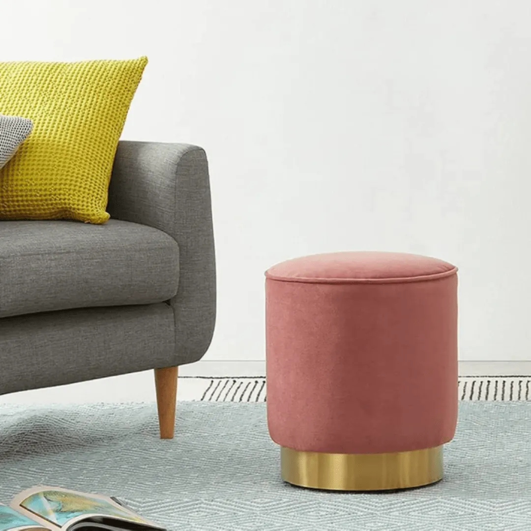 Élégance et Modernité : Tabouret Rond Design pour Chambre Haut de Gamme