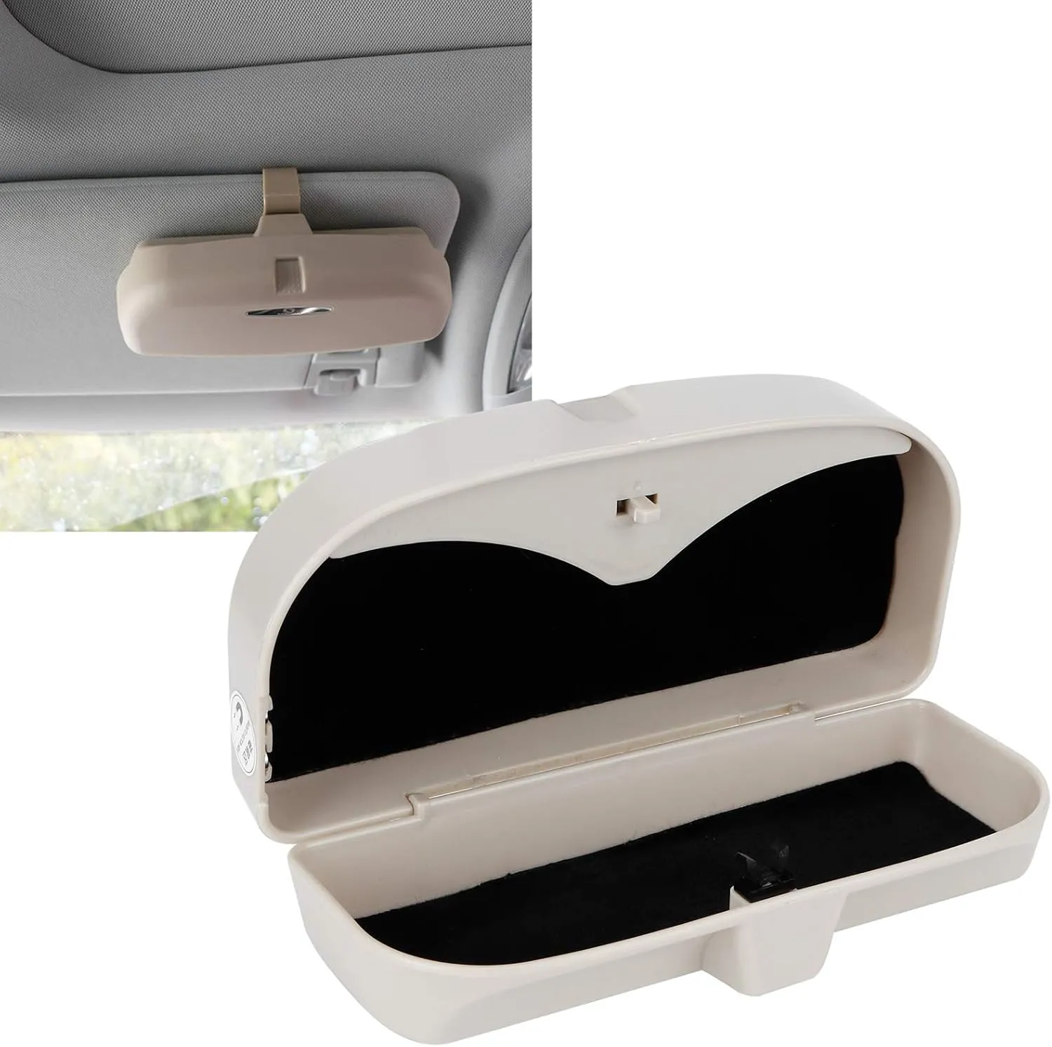 Support magnétique pour lunettes, étui à fixer au pare-soleil de voiture.