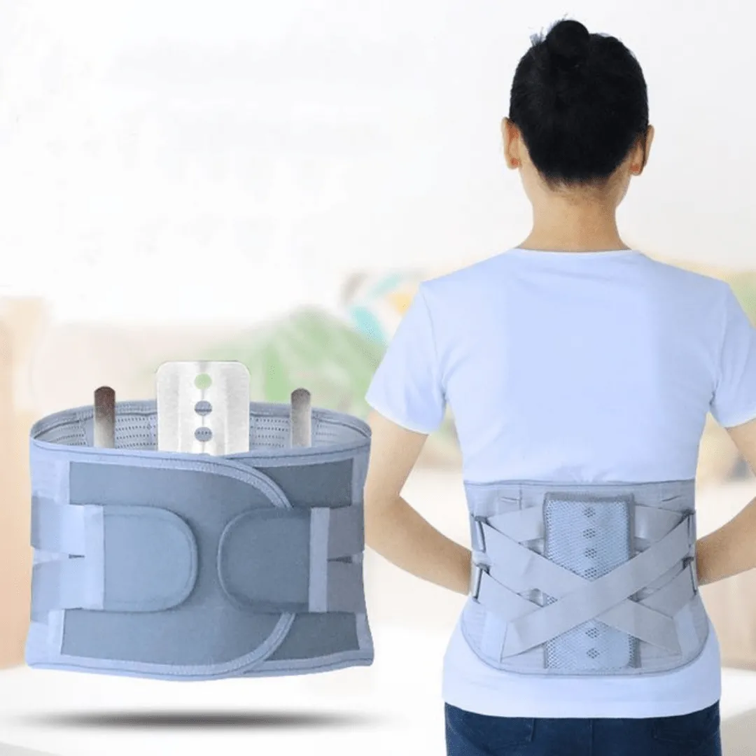 Ceinture de maintien dorsale avec attelle de décompression vertébrale.