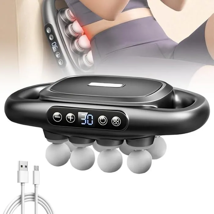 Pistolet de massage à 8 têtes pour muscles profonds, appareil de percussion.
