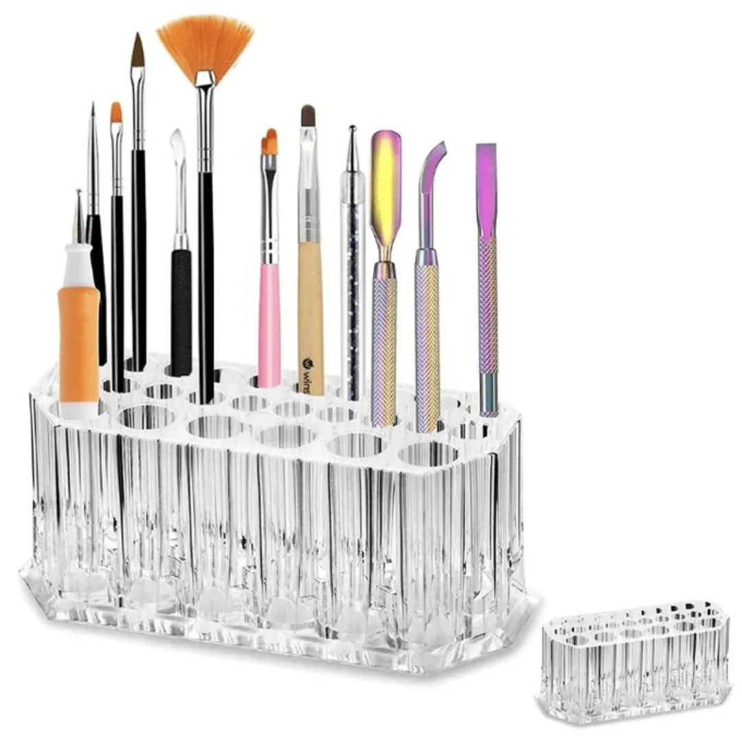 Organisateur pour 26 pinceaux de maquillage et de manucure.