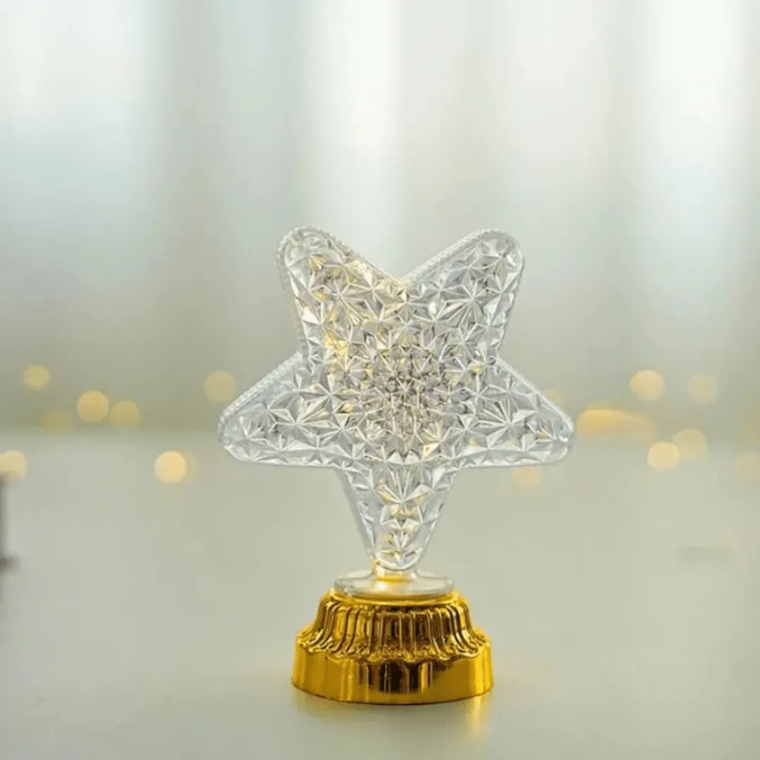 Lampe de table en cristal – Éclairage LED au design nordique pour une décoration moderne.