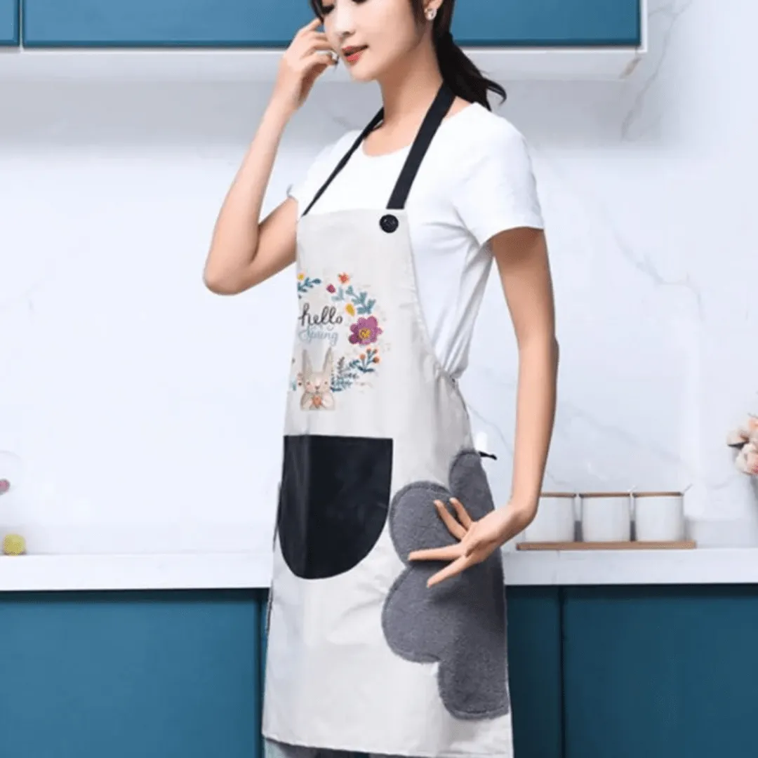 Tablier de cuisine résistant à l'eau avec poche – Parfait pour cuisiner et les travaux domestiques